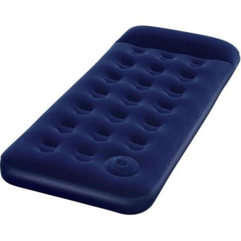Надувной матрас 76х185х28см с подголовником, встр.ножной насос, до 150кг